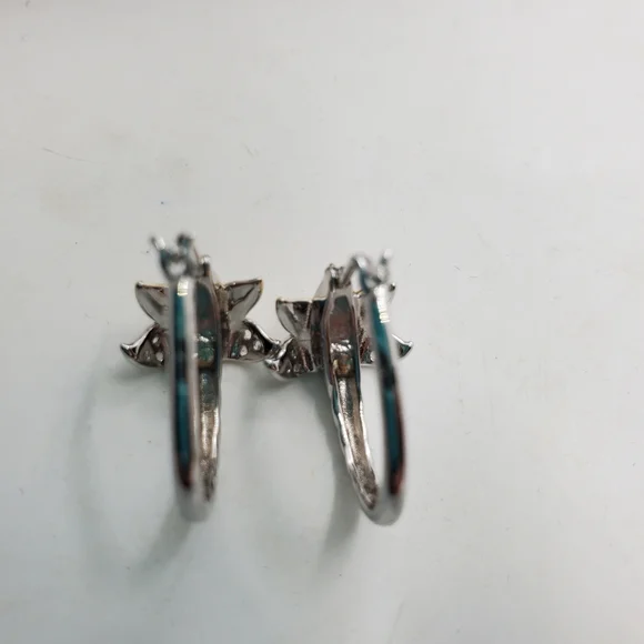 Concorde Collection Believe in Miracles Flower Earings White Topaz Sterl… - Picture 6 of 9